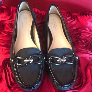 Coach loafers black like new. Size 6